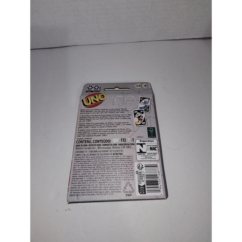 Disney‎ 100 Years UNO Card Game Brand New Foil Card